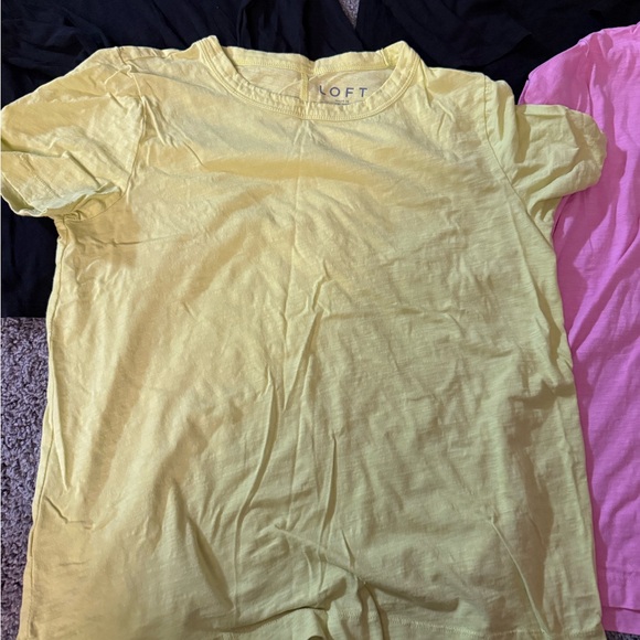 LOFT Size Small Tee Lot- Black (2), Neon Green, Neon Pink, Light Blue - Picture 8 of 13